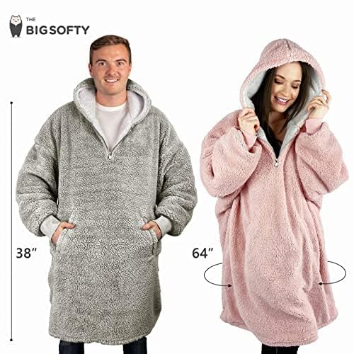 trekki Blanket Hoodie, Oversized Hoodie Blanket, Sherpa & Fleece Wearable Blanket Hoodies for Women & Men, Comfy & Fluffy Hooded Blankets, The Big Softy®