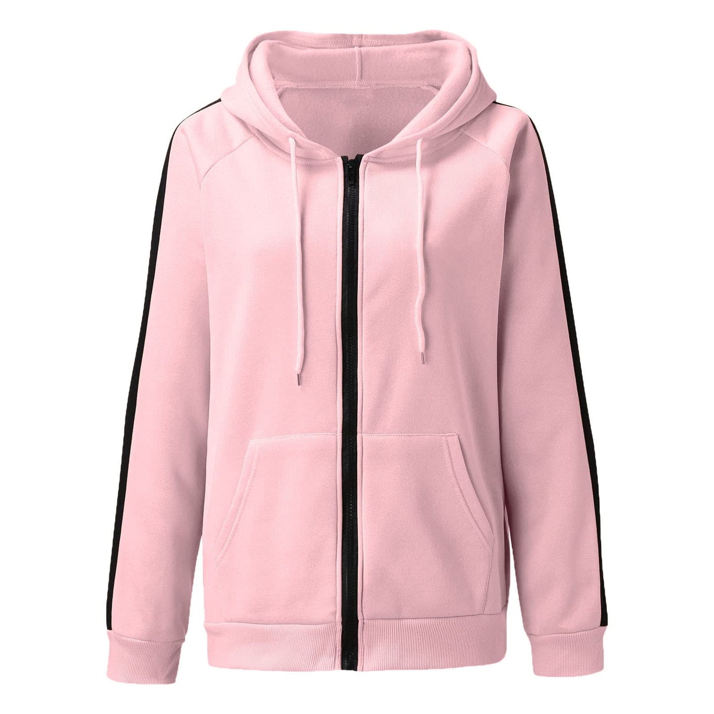 Zip Up Hoodies for Women UK Oversized Y2K Fleece Lightweight Sweatshirts Long Sleeve Ladies Girls Plus Size Hooded Cardigans Tops Plain Trendy Casual Drawstring Pockets Jackets Pullover