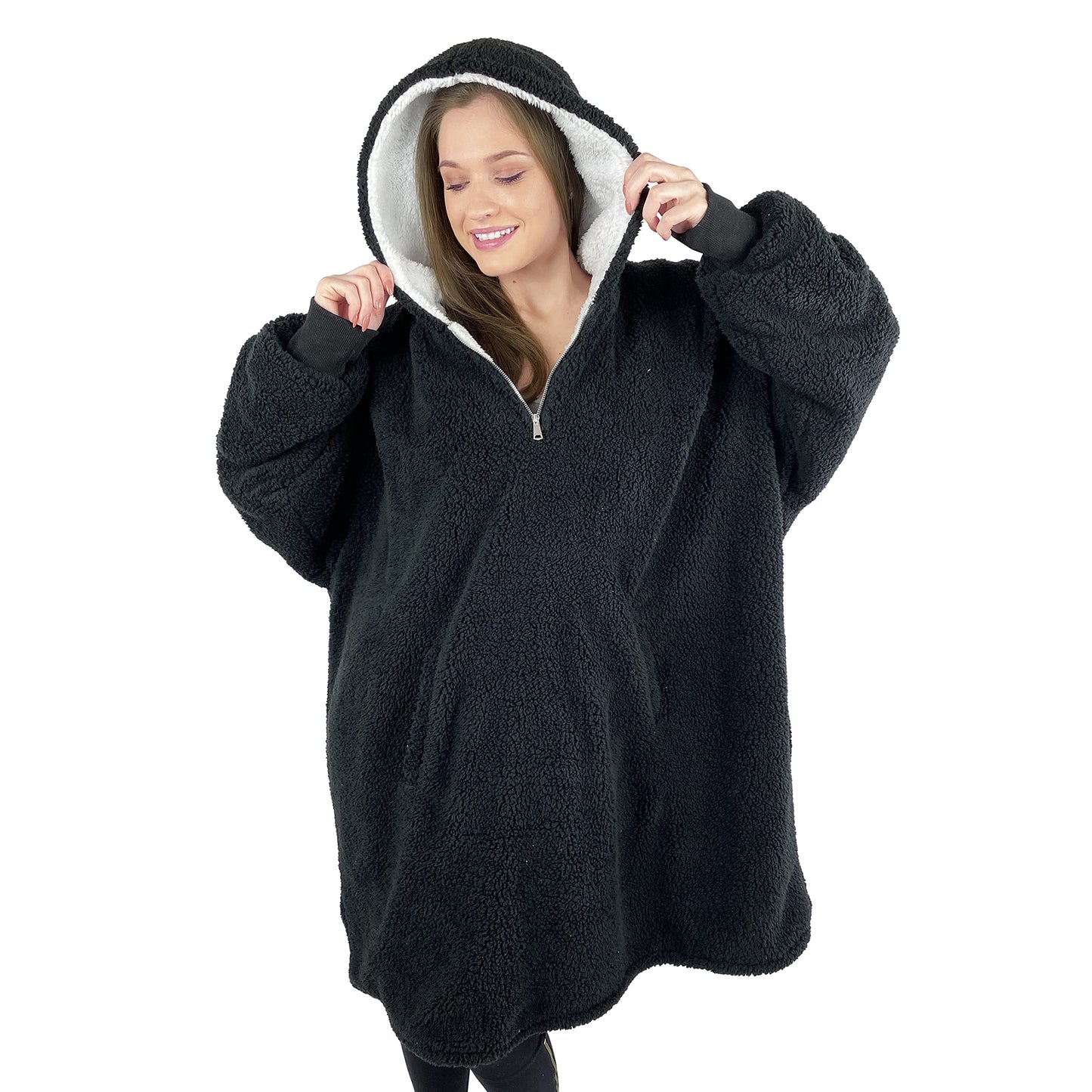 trekki Blanket Hoodie, Oversized Hoodie Blanket, Sherpa & Fleece Wearable Blanket Hoodies for Women & Men, Comfy & Fluffy Hooded Blankets, The Big Softy®